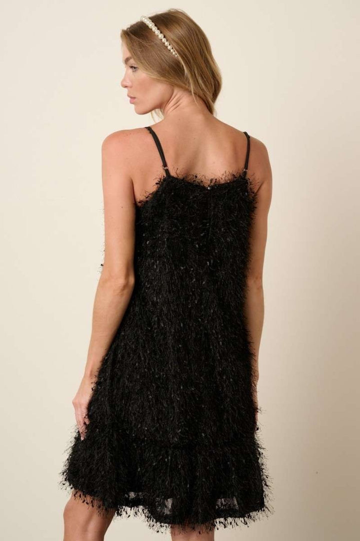 Mittoshop Feather Ruffle Hem Mini Cami Dress