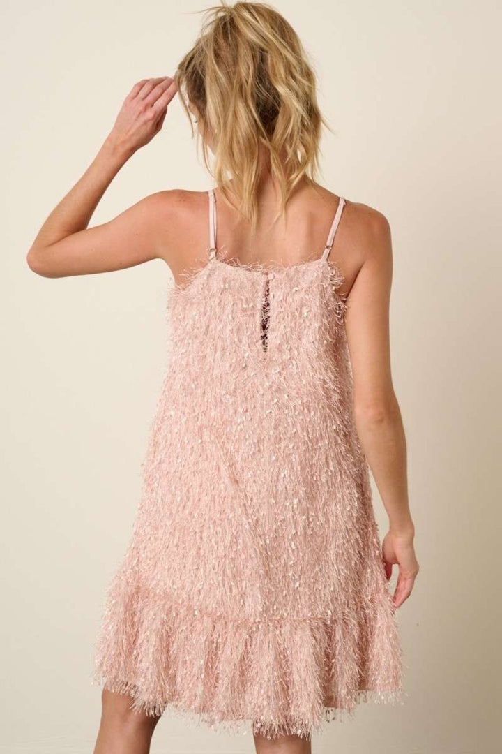 Mittoshop Feather Ruffle Hem Mini Cami Dress